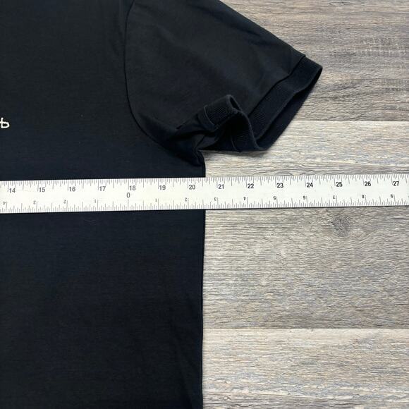 Rag & Bone New York Solid Black Mens L Cotton Minimalist Short Sleeve Polo Shirt - Picture 7 of 10